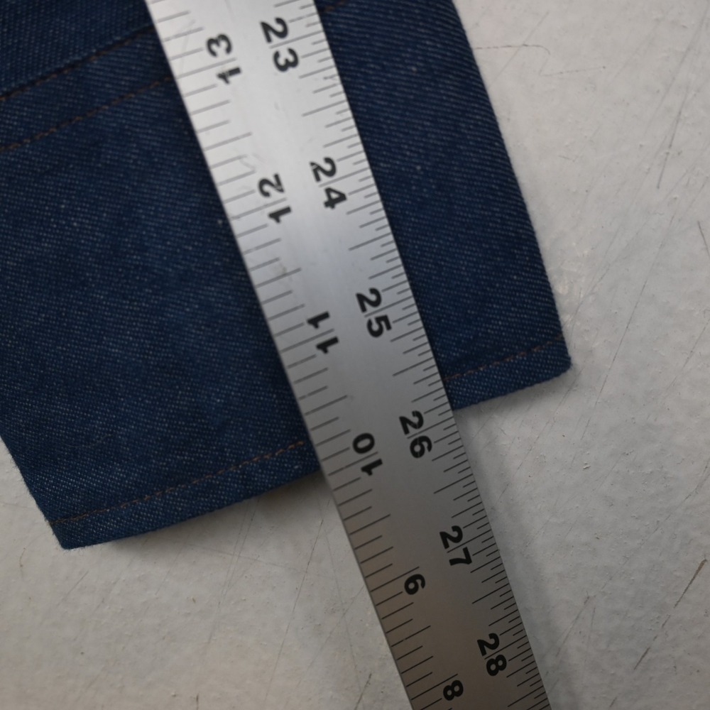 Vtg Wrangler Large Cotton Denim Pearl Snap L/S Western Rockabilly Rodeo Shirt - Picture 11 of 12